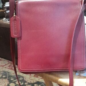 Coach Red Leather Crossbody Bag